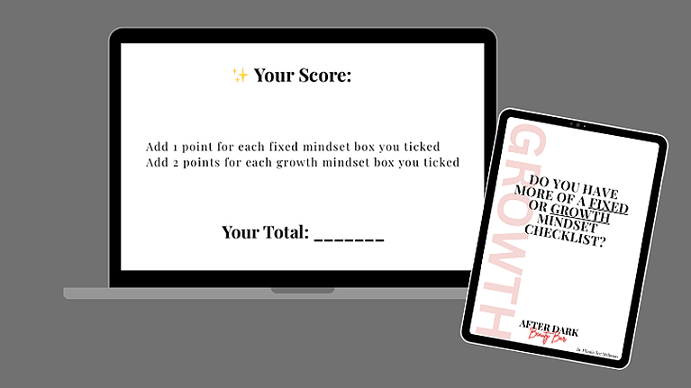 DO YOU HAVE MORE OF A FIXED OR GROWTH MINDSET CHECKLIST?